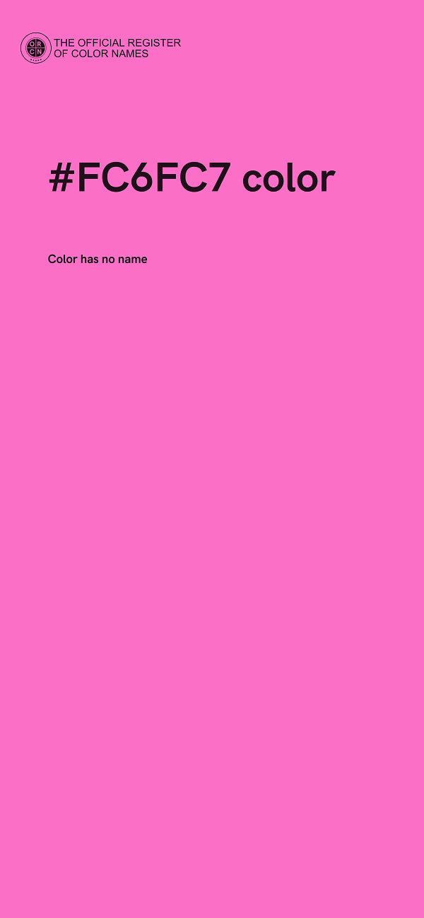 #FC6FC7 color image