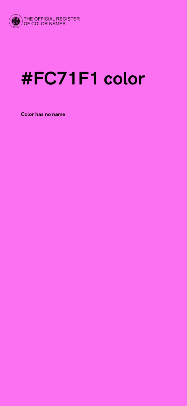 #FC71F1 color image