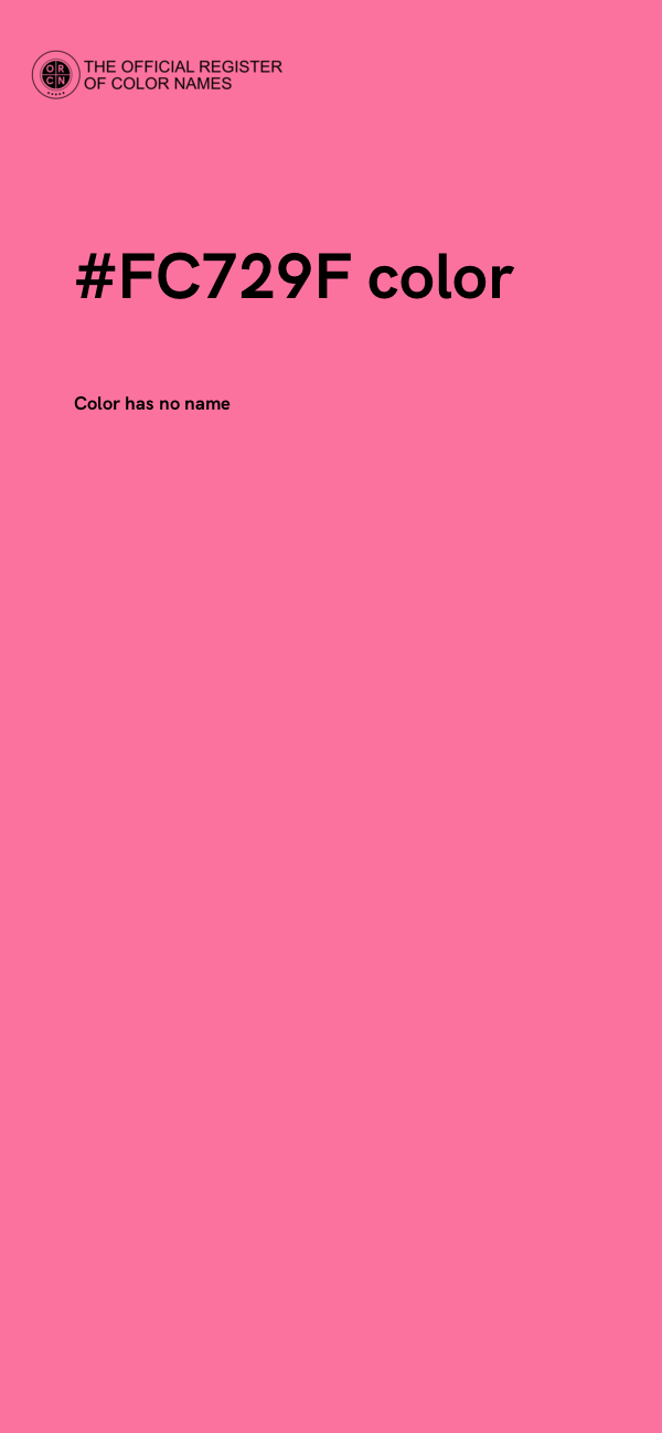 #FC729F color image