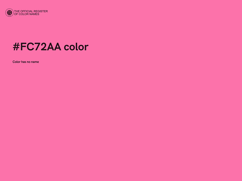 #FC72AA color image