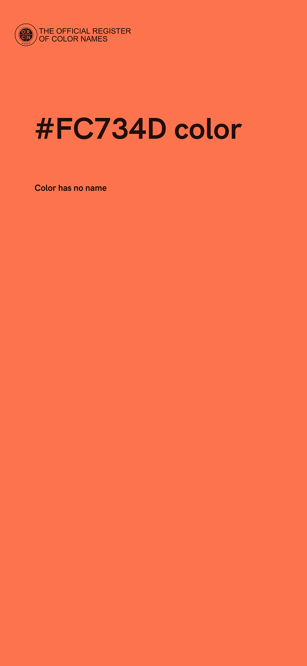 #FC734D color image