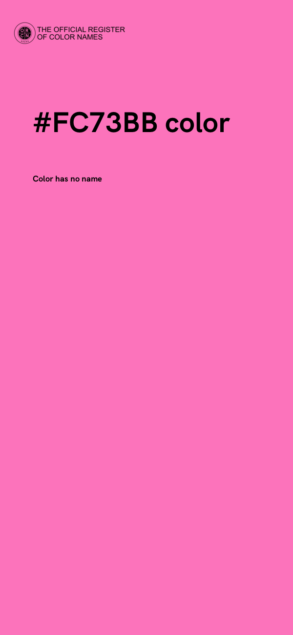 #FC73BB color image