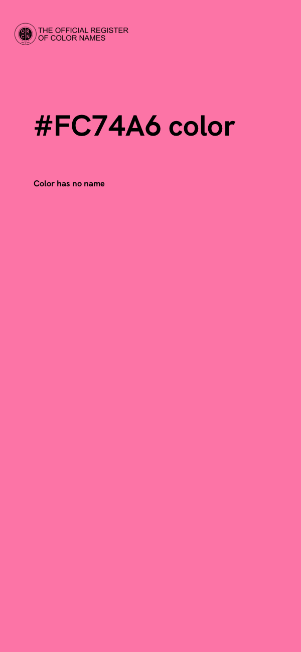 #FC74A6 color image