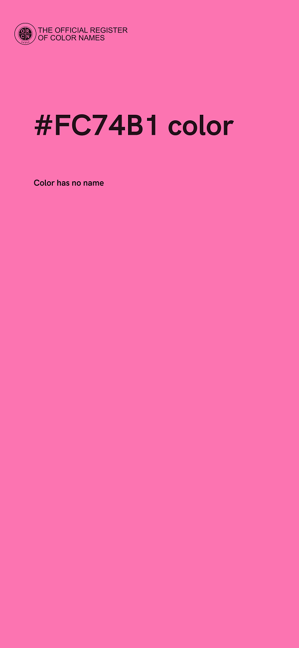 #FC74B1 color image