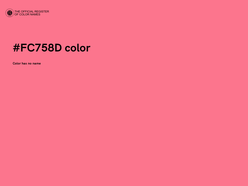 #FC758D color image