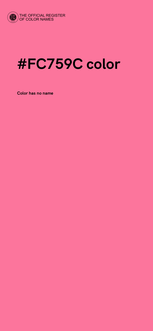 #FC759C color image