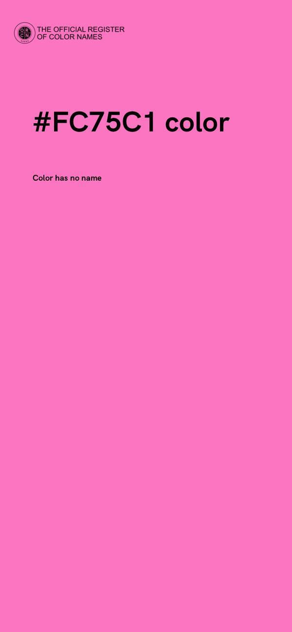 #FC75C1 color image