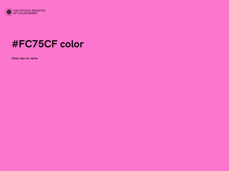 #FC75CF color image