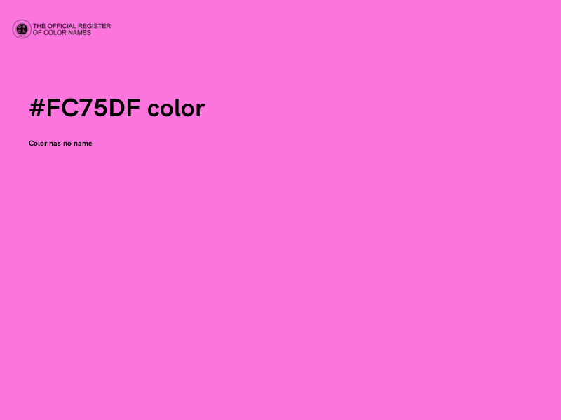 #FC75DF color image