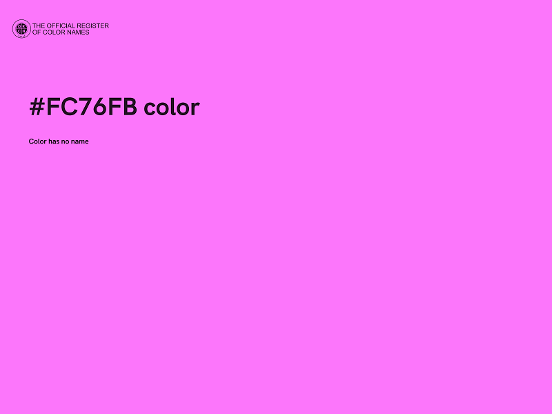 #FC76FB color image
