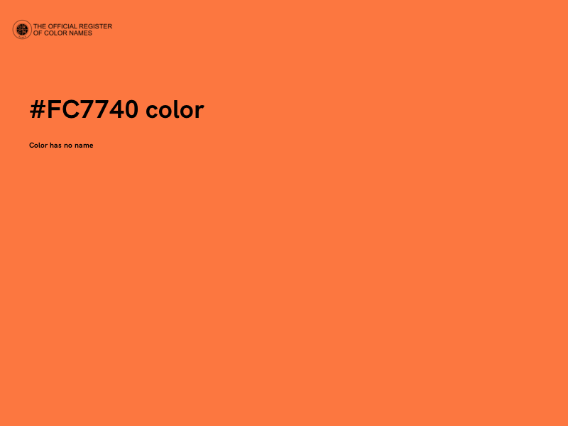 #FC7740 color image