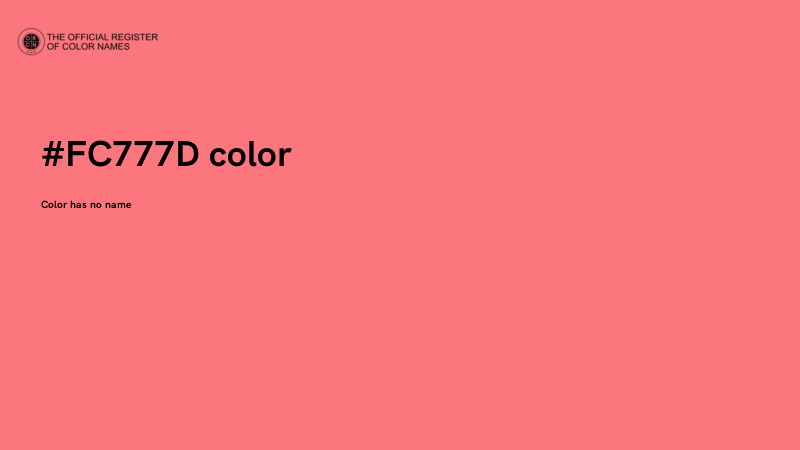 #FC777D color image