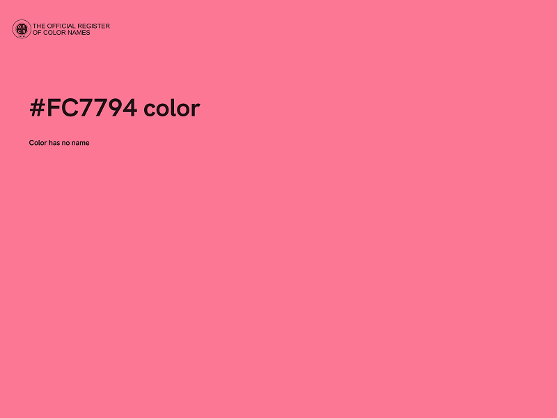 #FC7794 color image