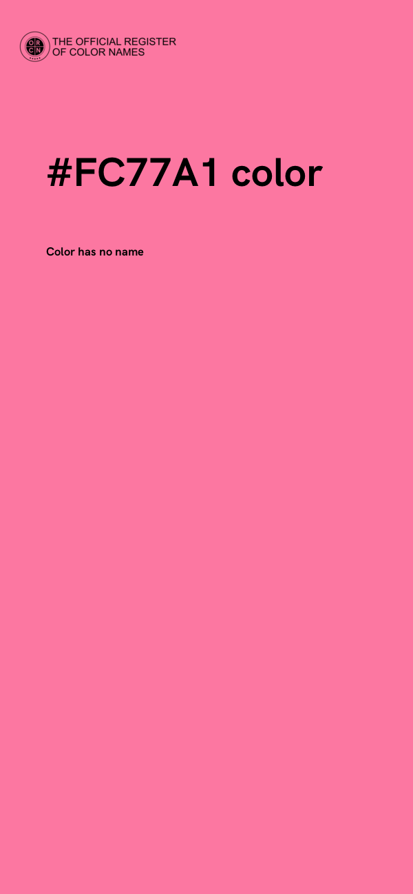 #FC77A1 color image