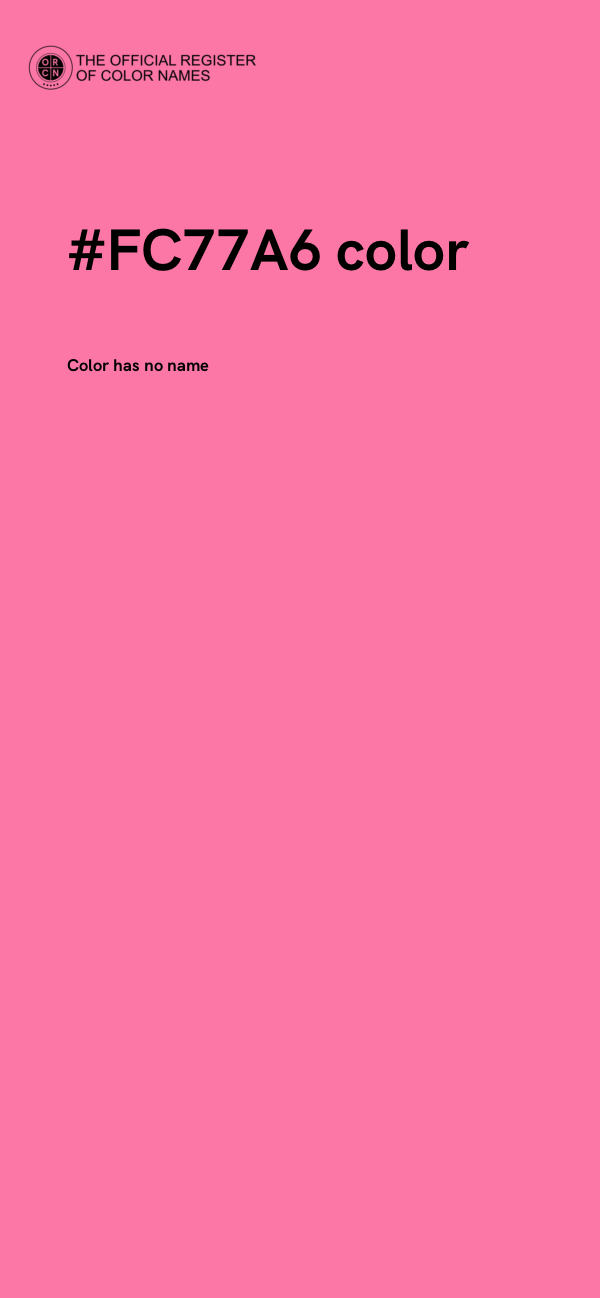 #FC77A6 color image