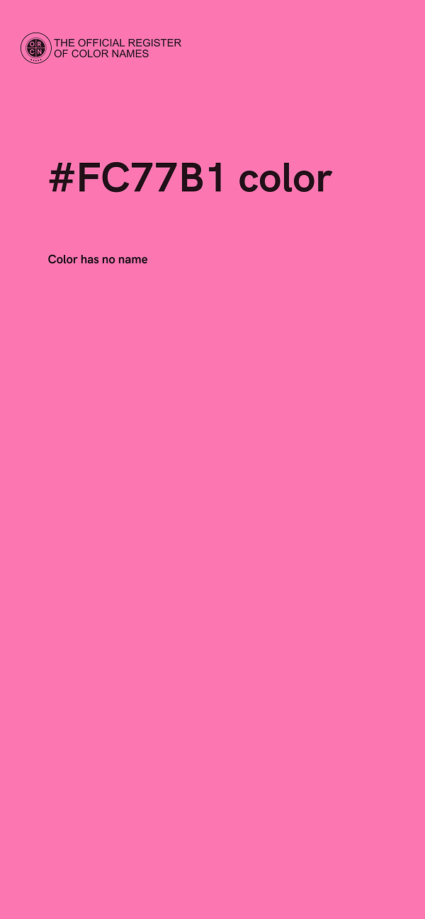 #FC77B1 color image