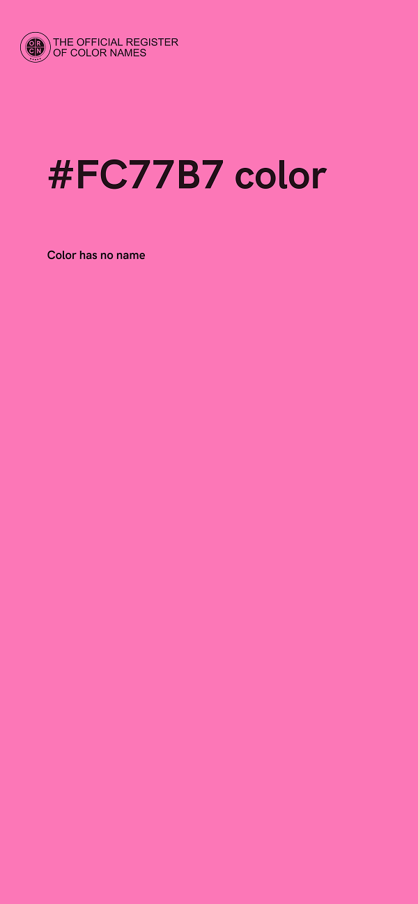 #FC77B7 color image