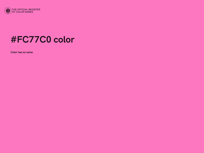 #FC77C0 color image