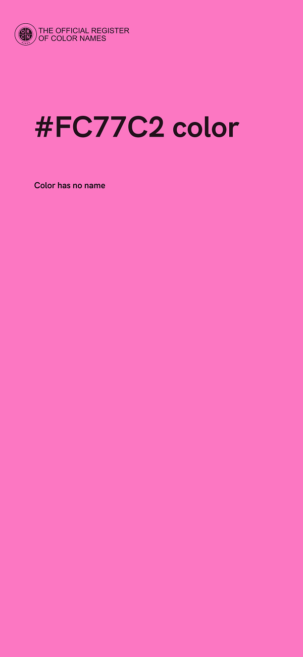#FC77C2 color image