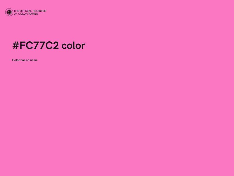 #FC77C2 color image