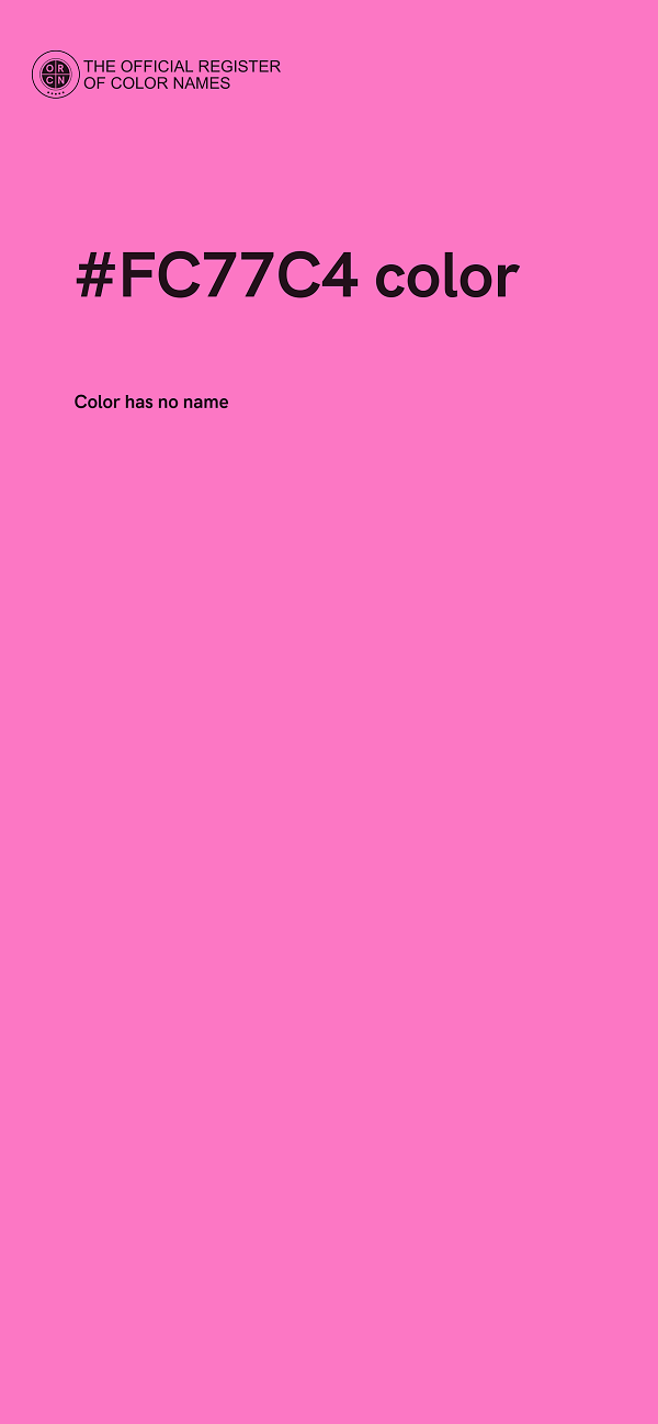 #FC77C4 color image