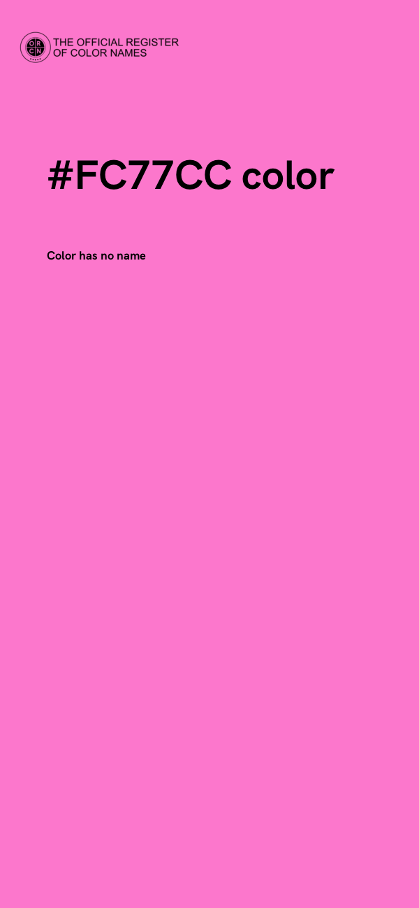 #FC77CC color image
