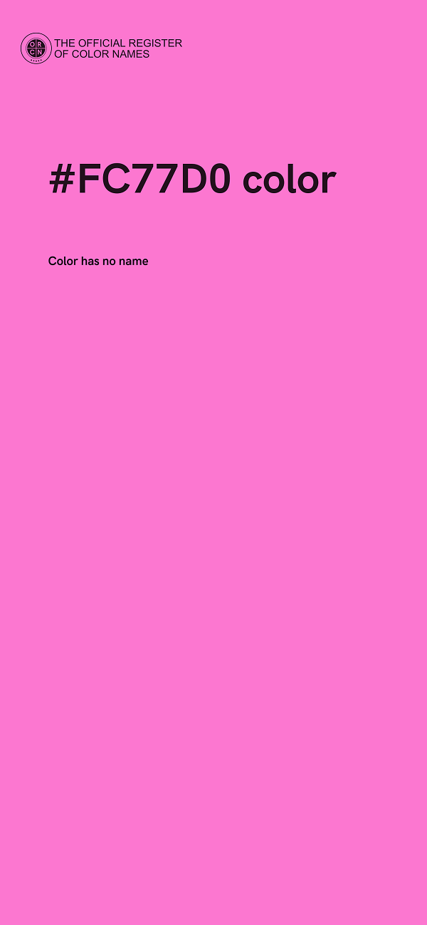 #FC77D0 color image