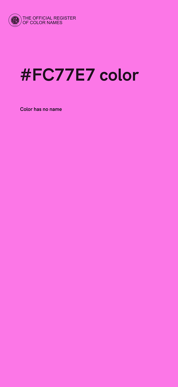 #FC77E7 color image