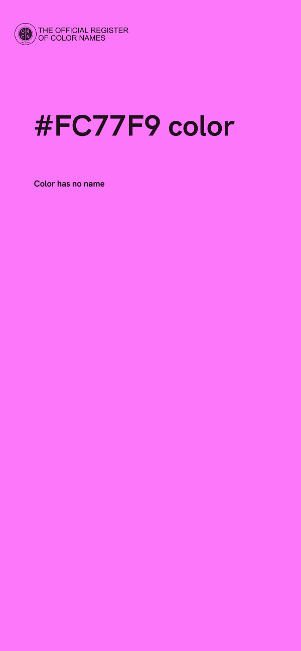 #FC77F9 color image