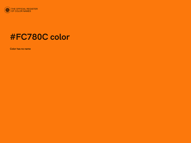 #FC780C color image