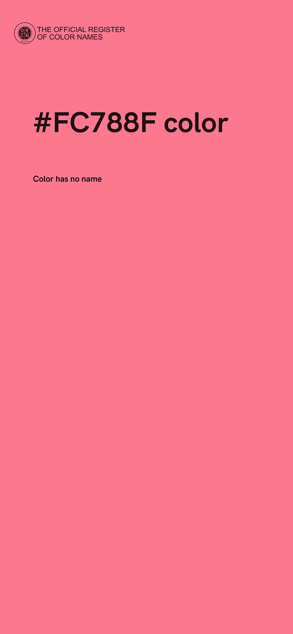 #FC788F color image