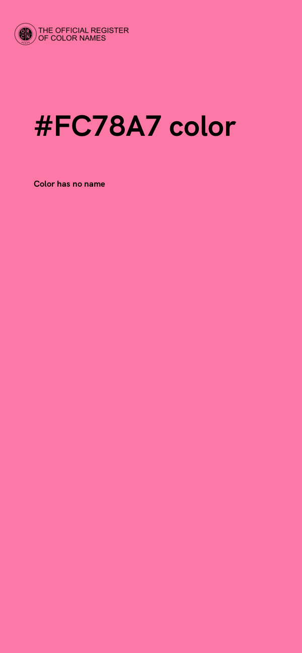 #FC78A7 color image