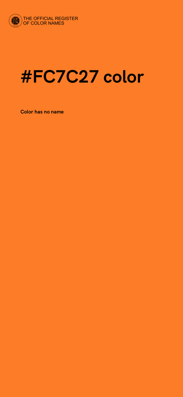 #FC7C27 color image