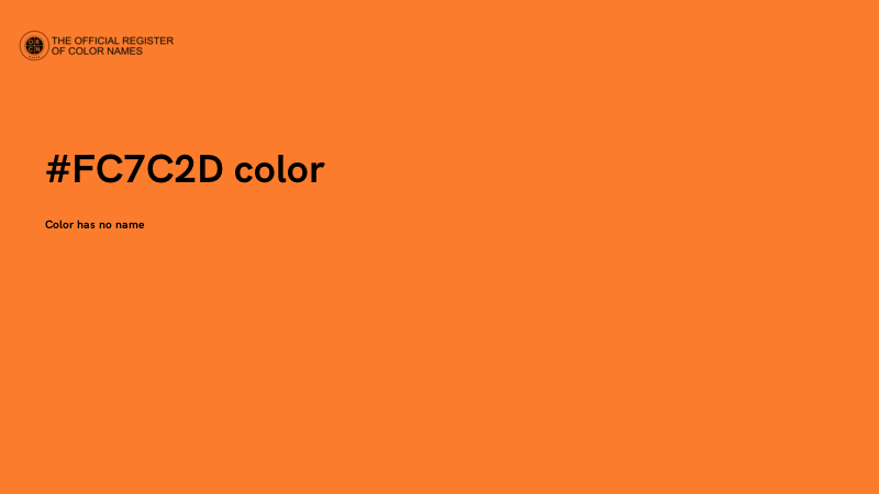 #FC7C2D color image