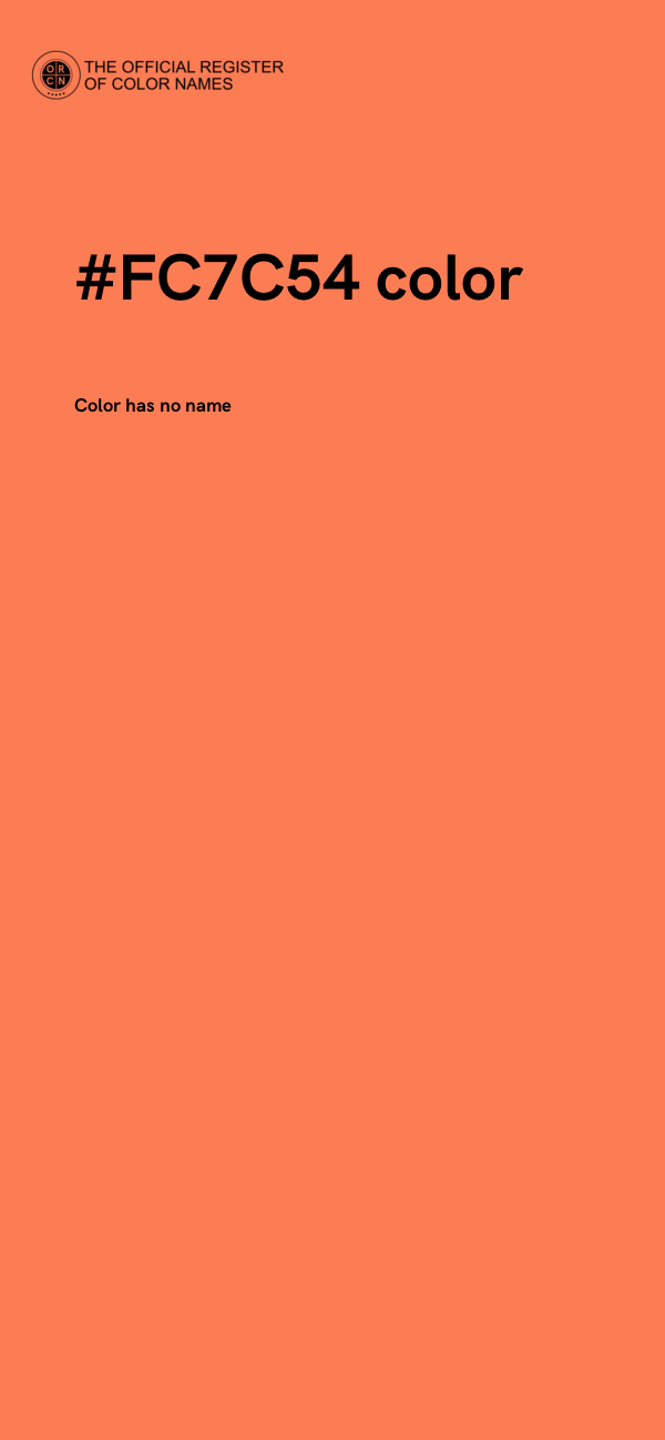 #FC7C54 color image
