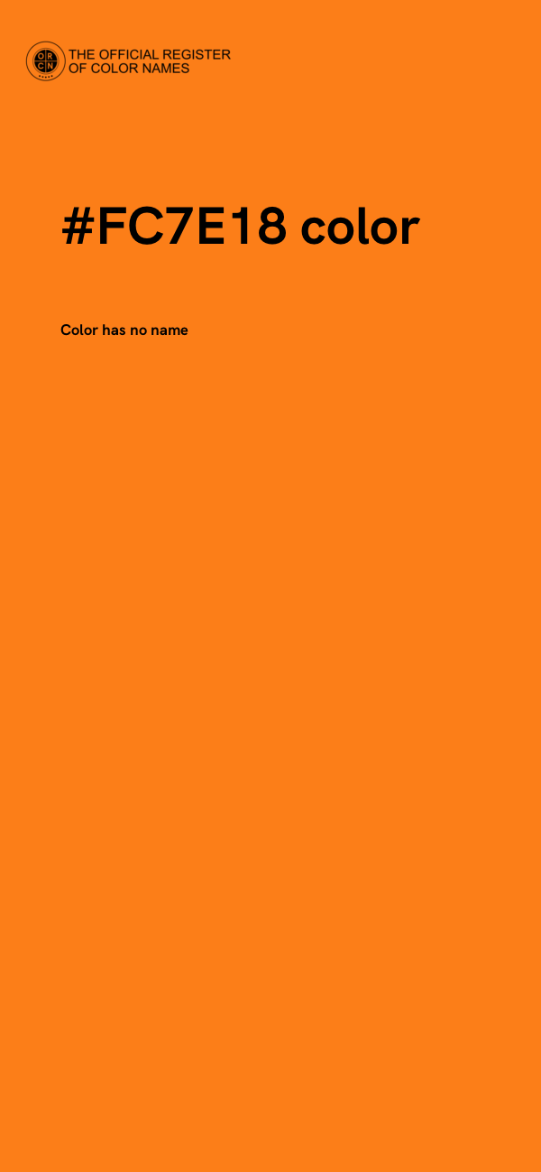 #FC7E18 color image