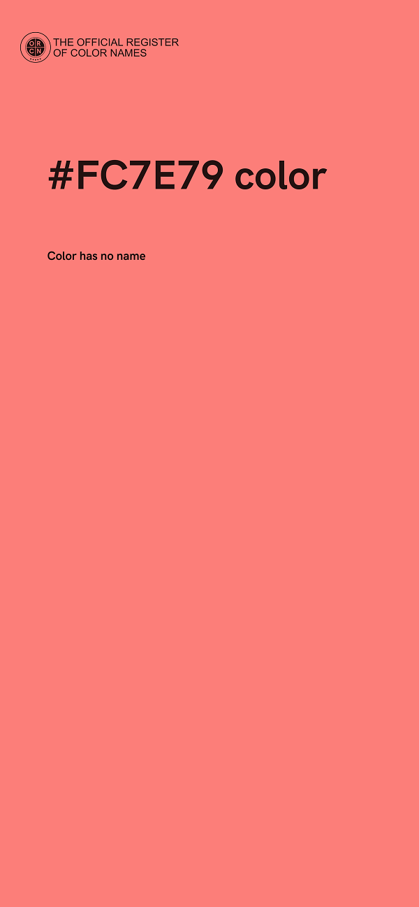 #FC7E79 color image