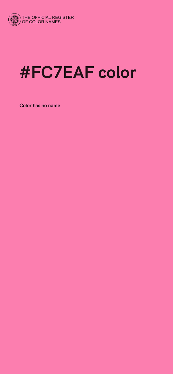#FC7EAF color image
