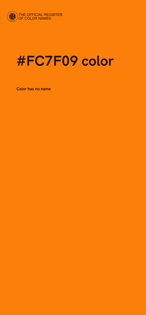 #FC7F09 color image