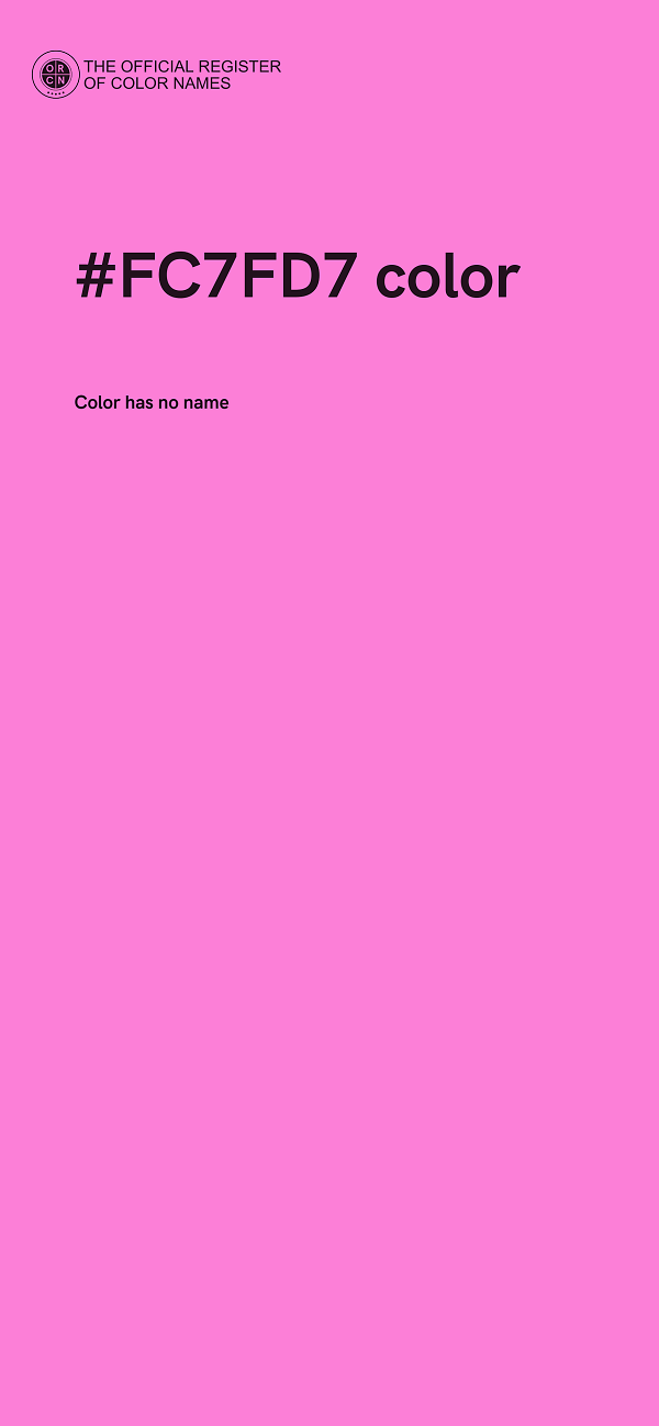 #FC7FD7 color image
