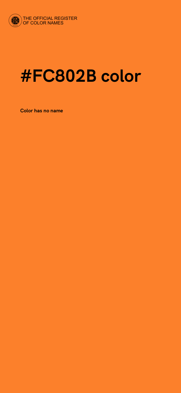 #FC802B color image