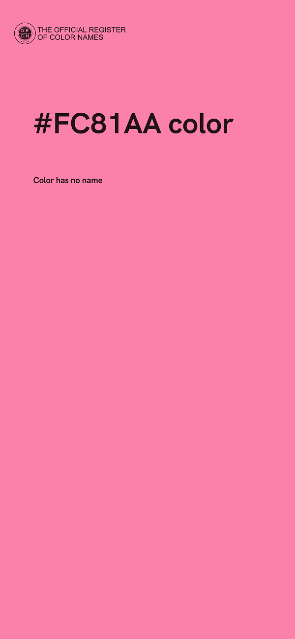 #FC81AA color image