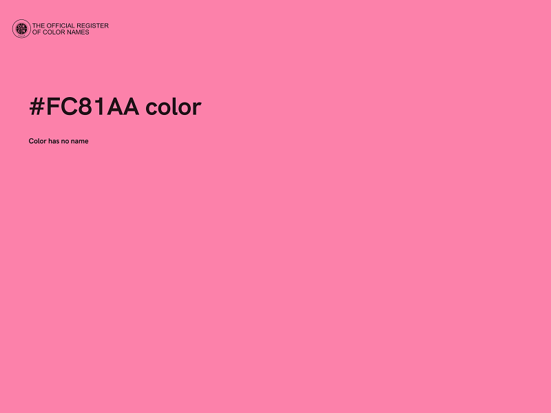 #FC81AA color image