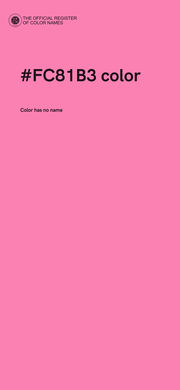 #FC81B3 color image