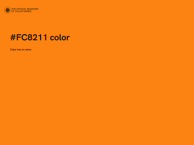 #FC8211 color image