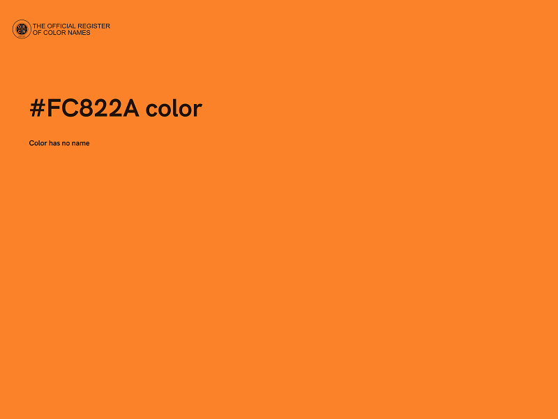 #FC822A color image