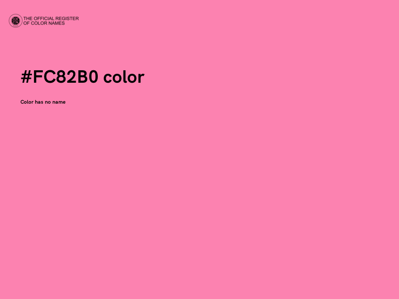#FC82B0 color image