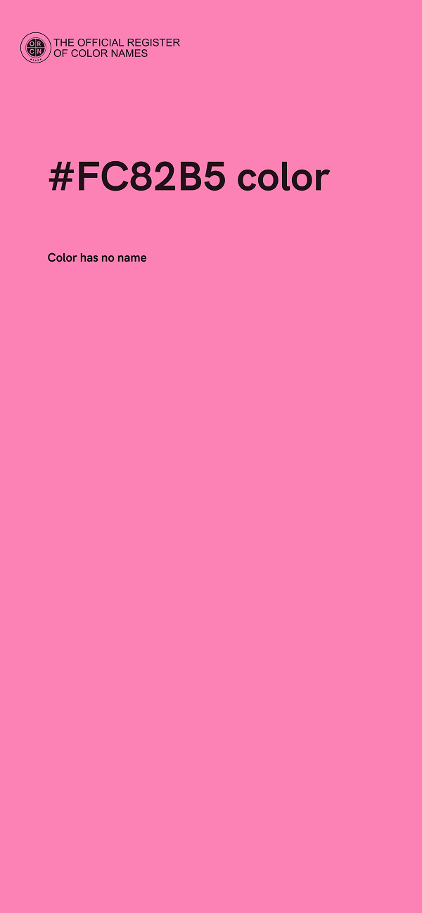 #FC82B5 color image