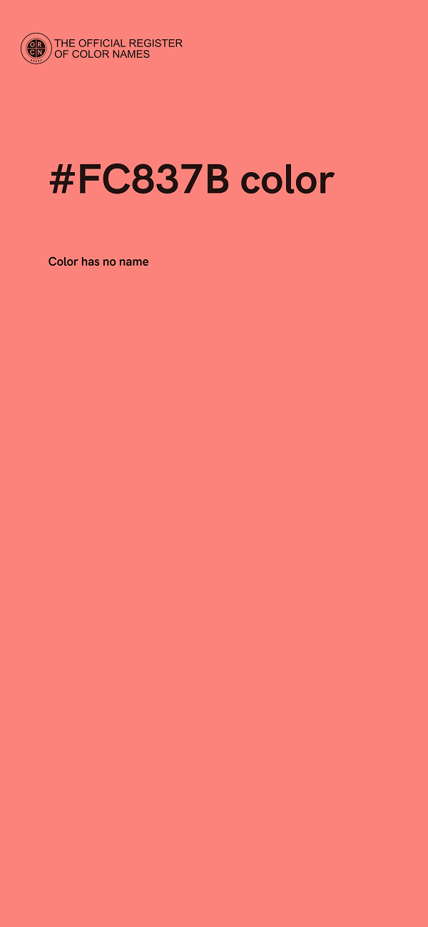 #FC837B color image