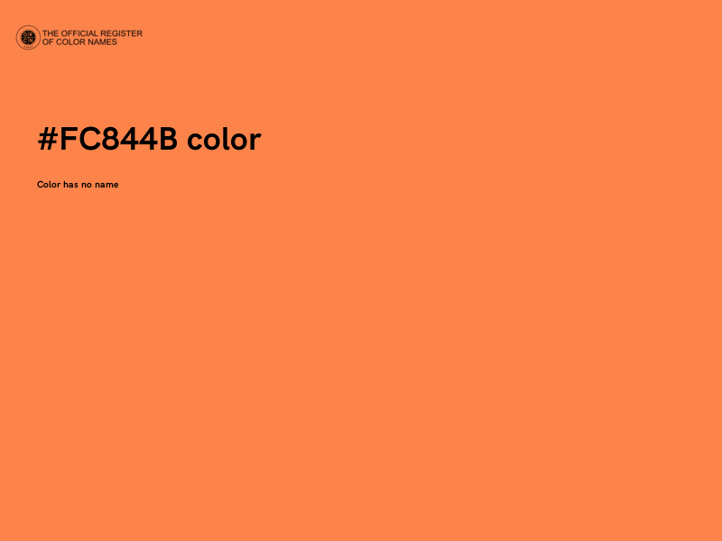 #FC844B color image